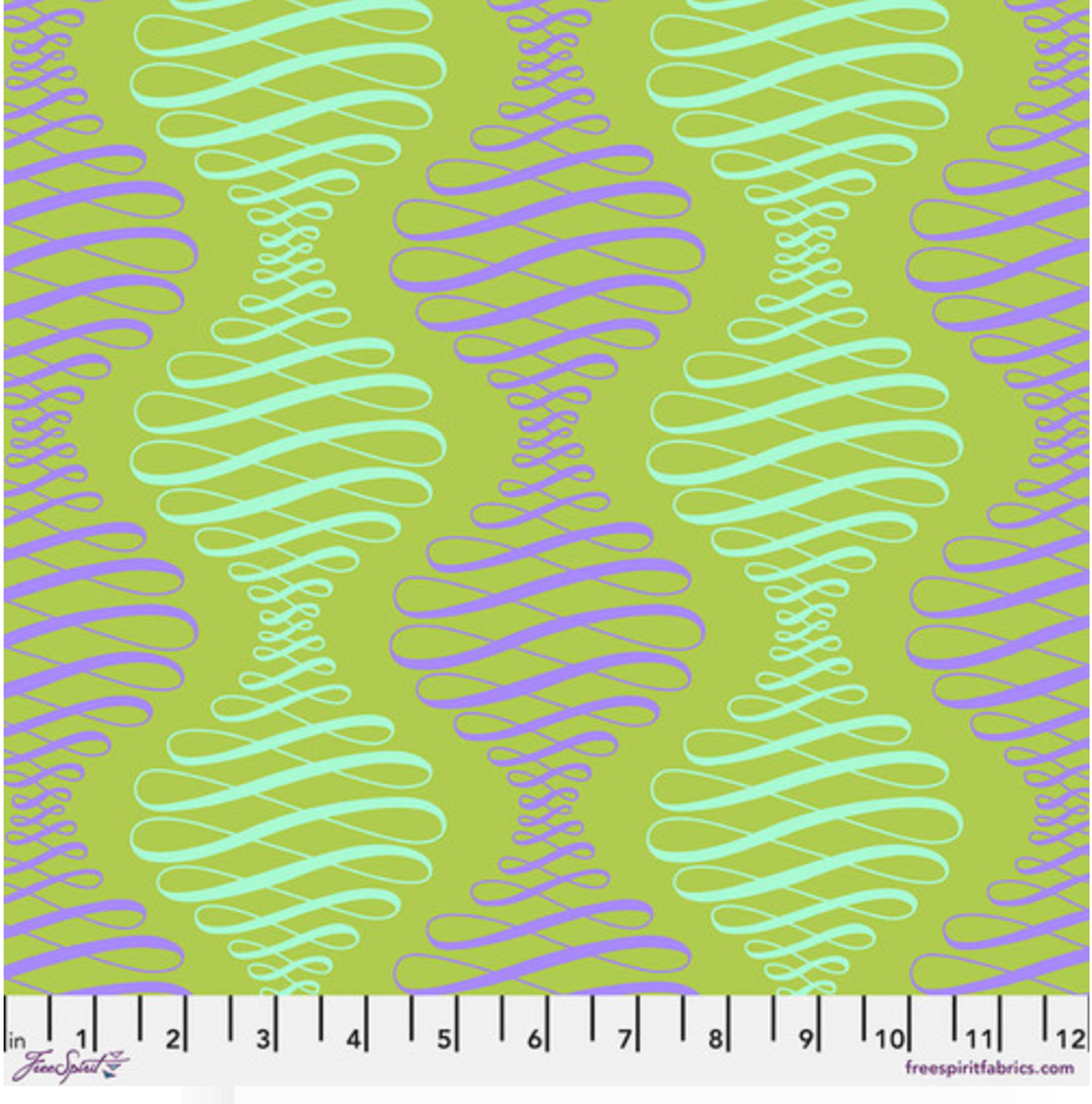 Free Spirit Tula Pink Parisville Deja Vu Spenser Stripe Pistachio Fabric By The Yard