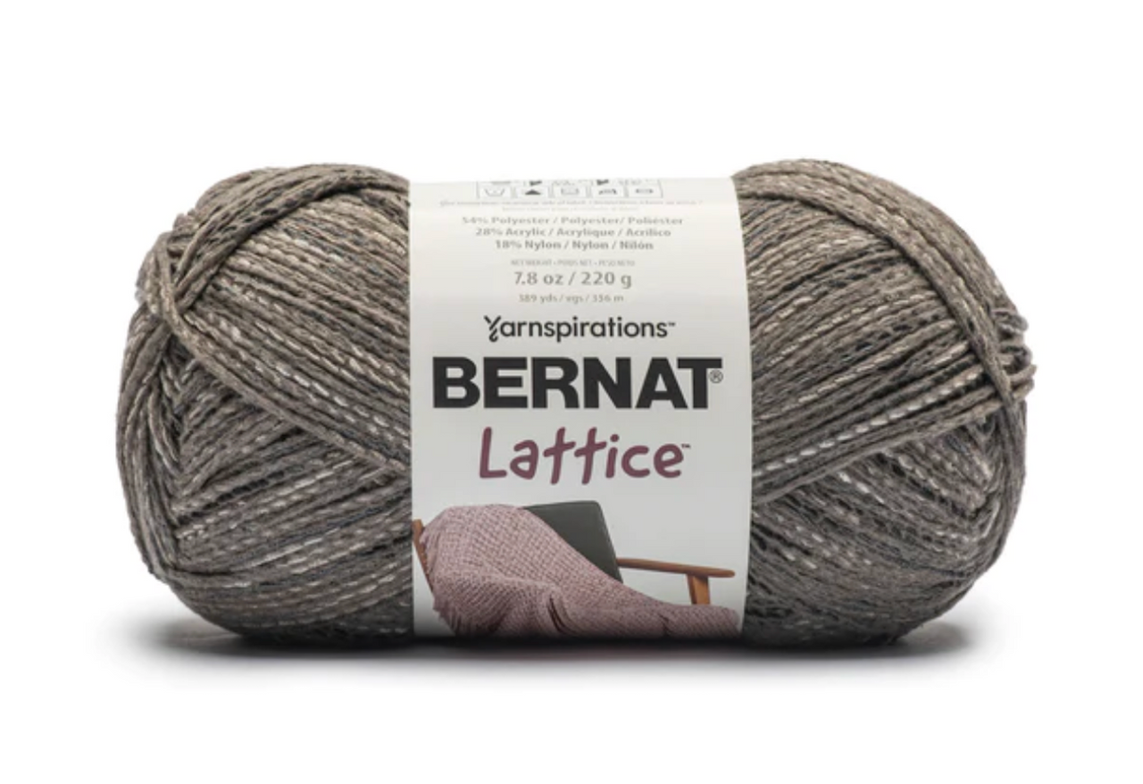 Bernat Lattice 220g Gray Mix Poly/Acrylic Knitting & Crochet Yarn