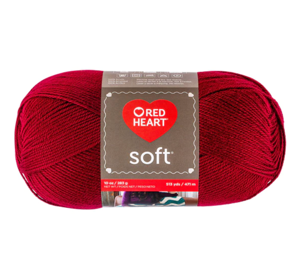 Red Heart Soft Wine Acrylic Knitting & Crochet Yarn