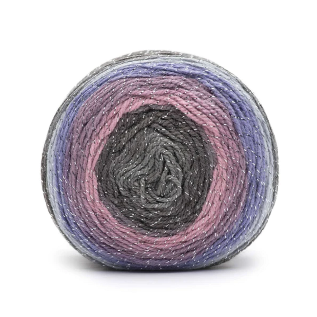 Red Heart Roll With It Sparkle Grey Whisper Knitting & Crochet Yarn