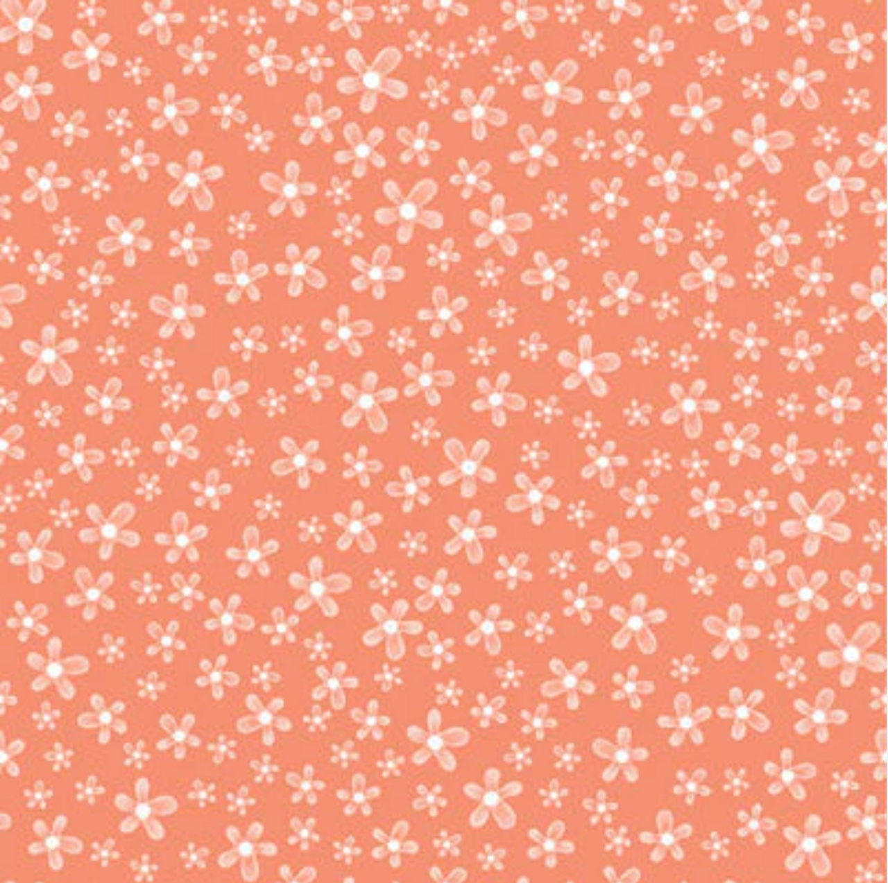 Studio E Welcome To Our Neighborhood Mini Coral Coral Cotton Fabric By Yard
