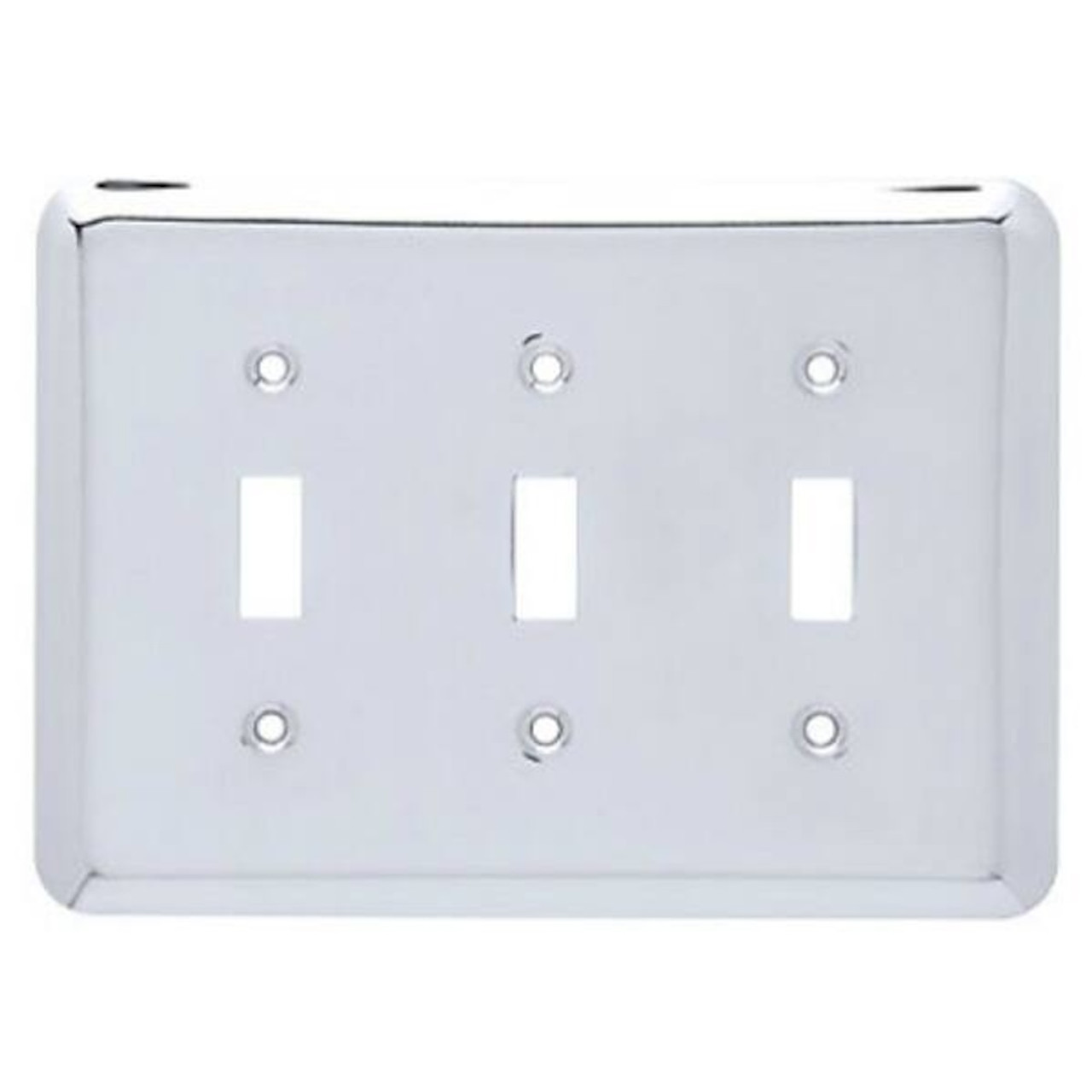 Liberty W10247-PC Stamped Triple Switch Wall Plate Cover Polished Chrome