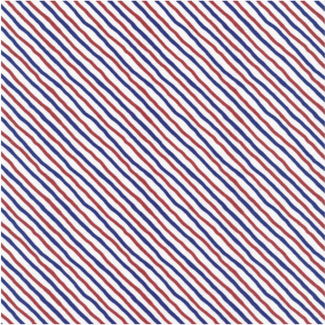 Paintbrush Studios Dear Friends Diagonal Stripe White Cotton Fabric By The Yard