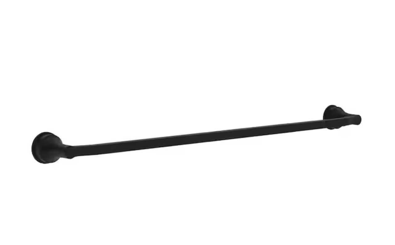 Delta Faryn FAR25-MB 18" Bath Towel Bar w/ 6" Extender Matte Black