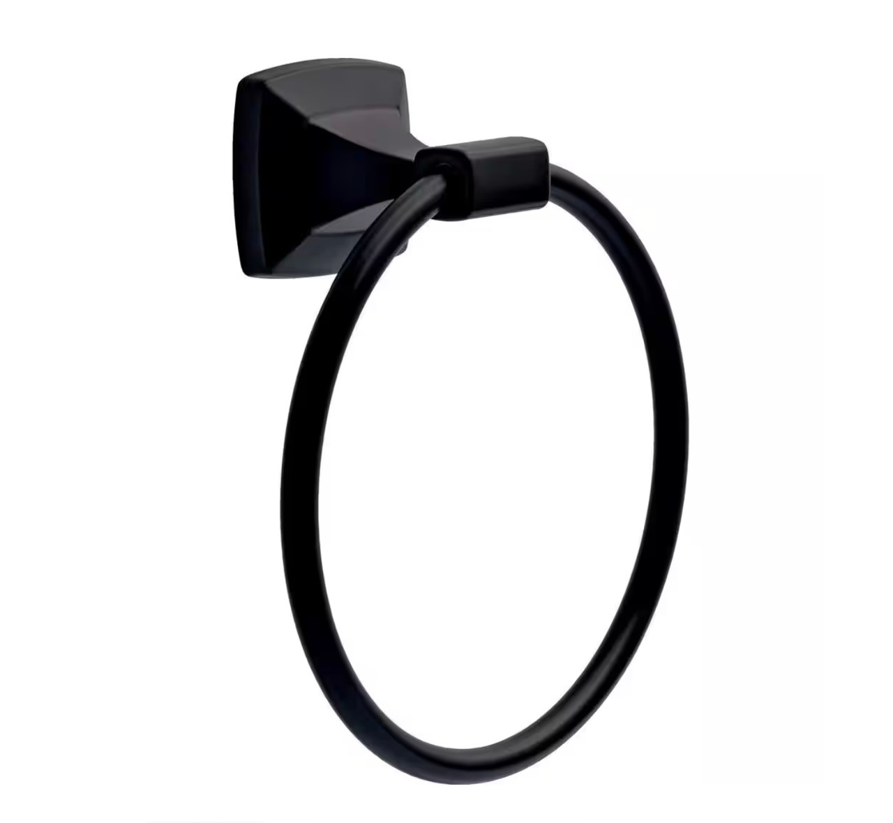 Delta PWD46-MB Portwood Bath Towel Ring Matte Black Finish