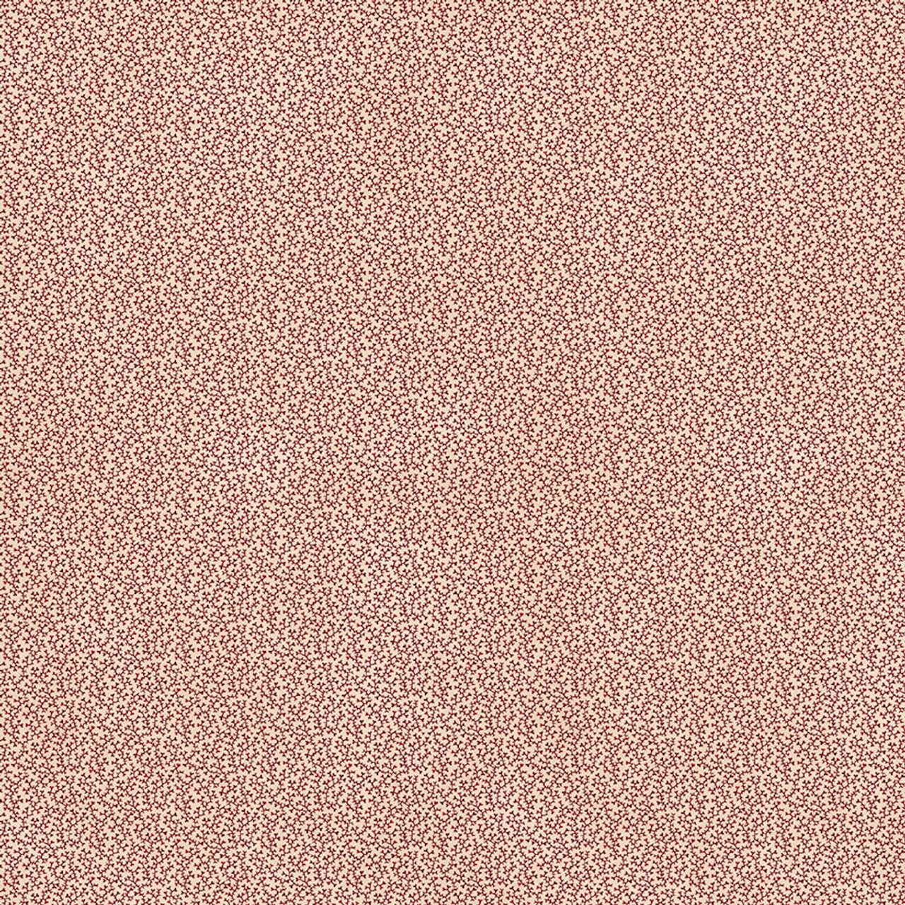 Henry Glass Memories in Redwork Small Vine Sand Cotton Fabric By The Yard