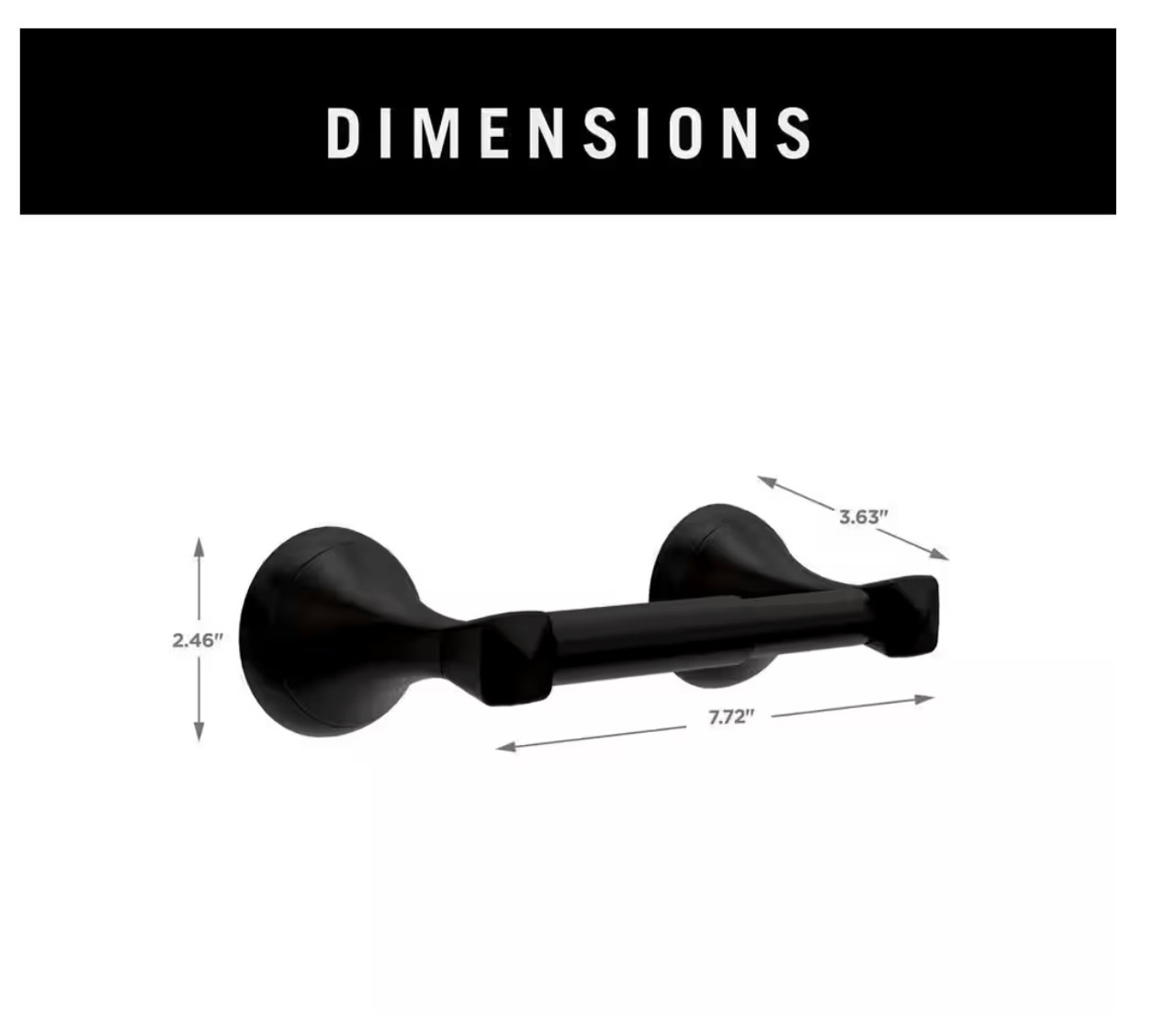 Delta ESA50-MB Esato Bath Toilet Paper Holder Matte Black Finish