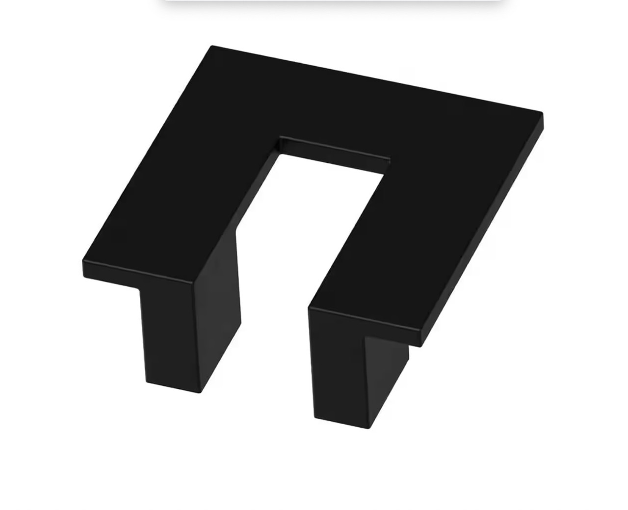 Liberty P39236C-FB 1 1/4" Square Cut Out Cabinet Drawer Knob Matte Black Finish
