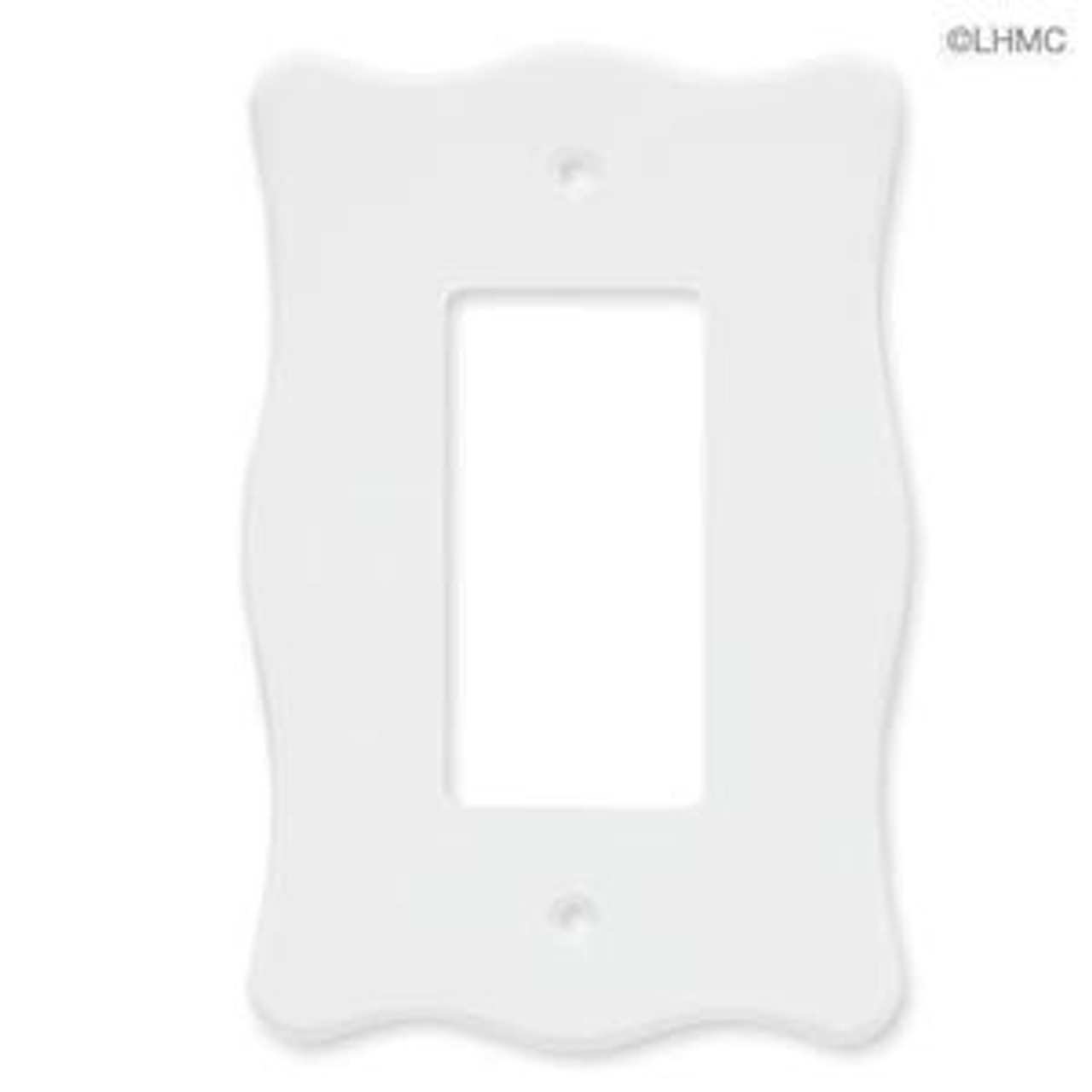 White Nylon Scallop Single GFCI Switch Cover Wall Plate