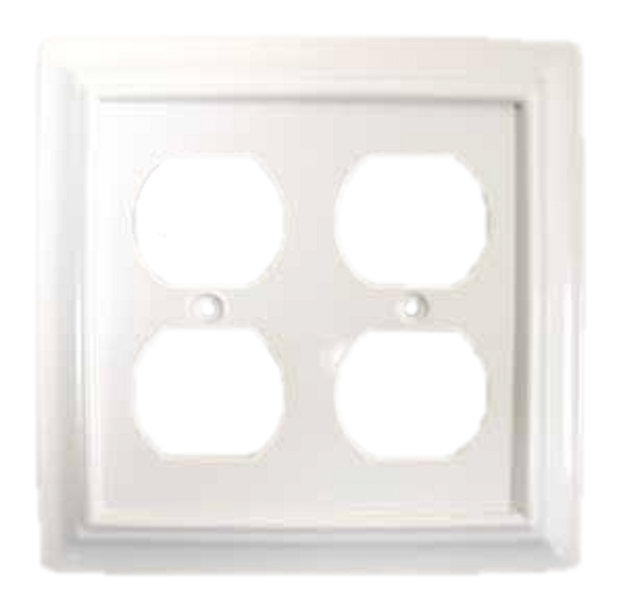 White Architect Double Duplex Outlet Cover Wall Plate