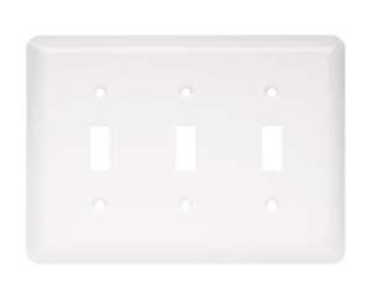 64385 White Stamped Triple Switch Cover Plate