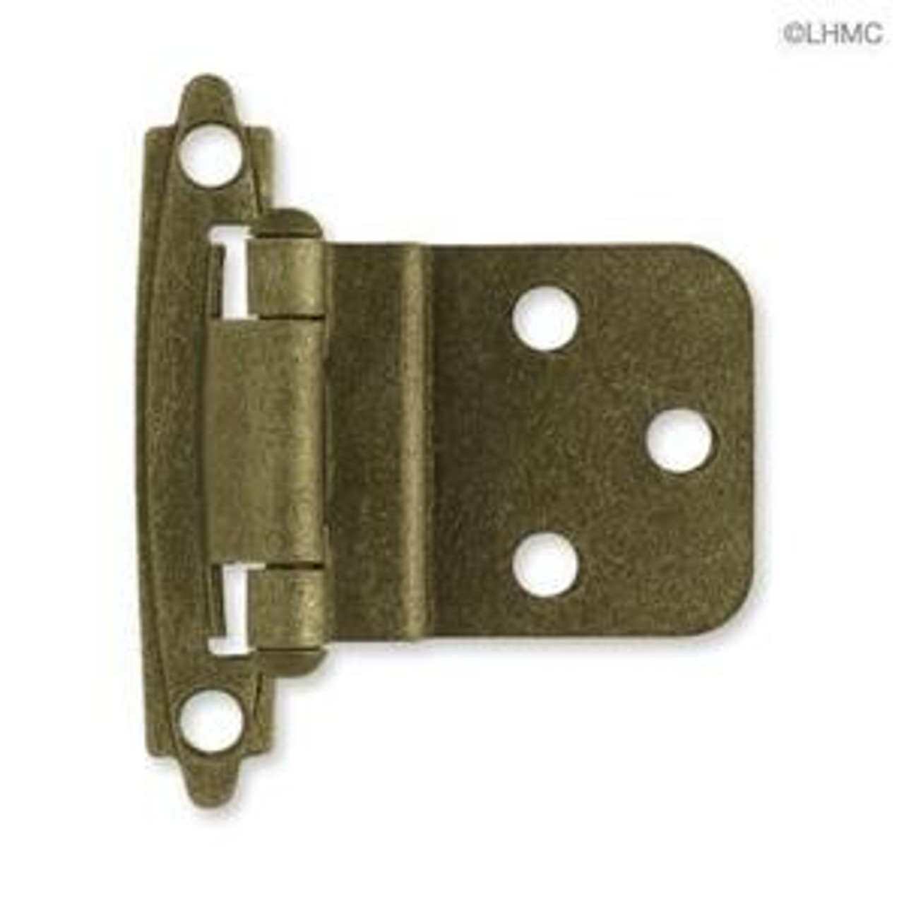 H0104AC-AB-O2 3/8" Self Closing Inset Hinge Antique Brass 2 Pack