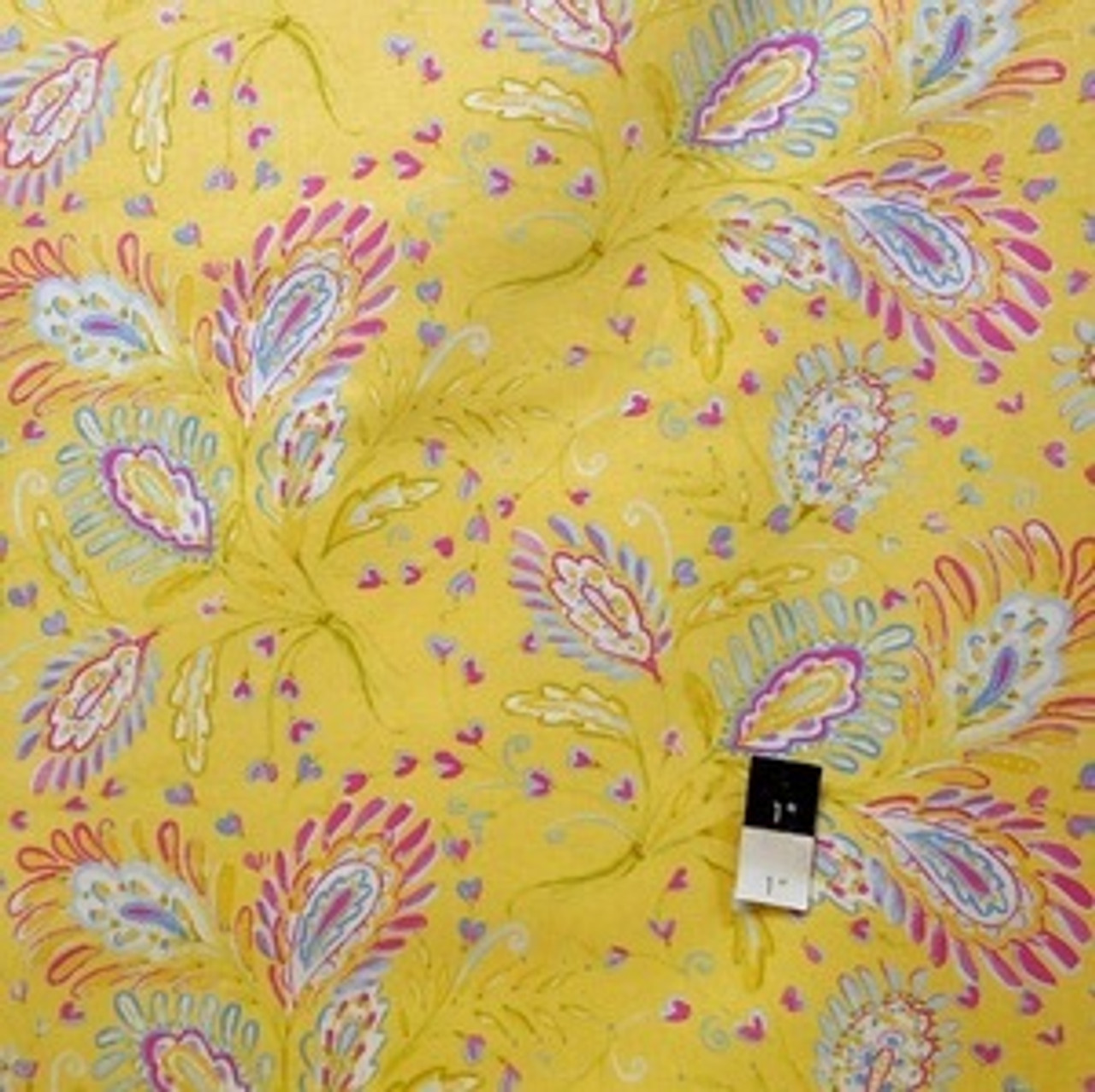 Dena Designs LIDF008 Sunshine Heather Yellow Linen Fabric By Yard