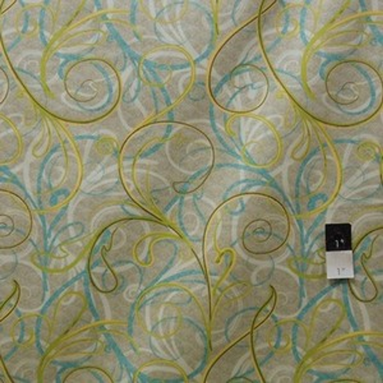 Free Spirit Design Loft PWFS026 Chiffon Script Lime Fabric By Yard