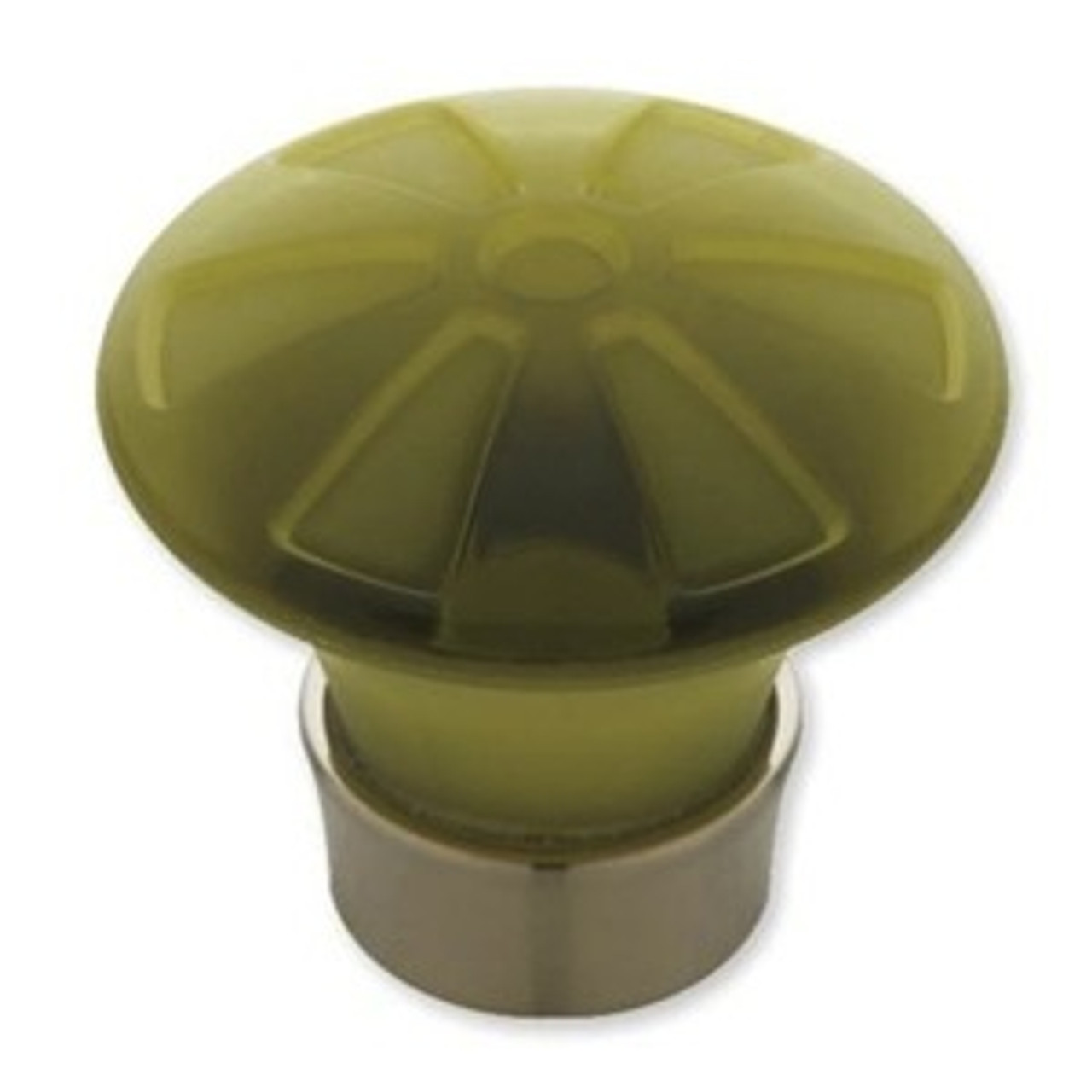 P30123C-MGN Moss Green Acrylic 1 3/8" Satin Nickel Pinwheel Knob Drawer Pull