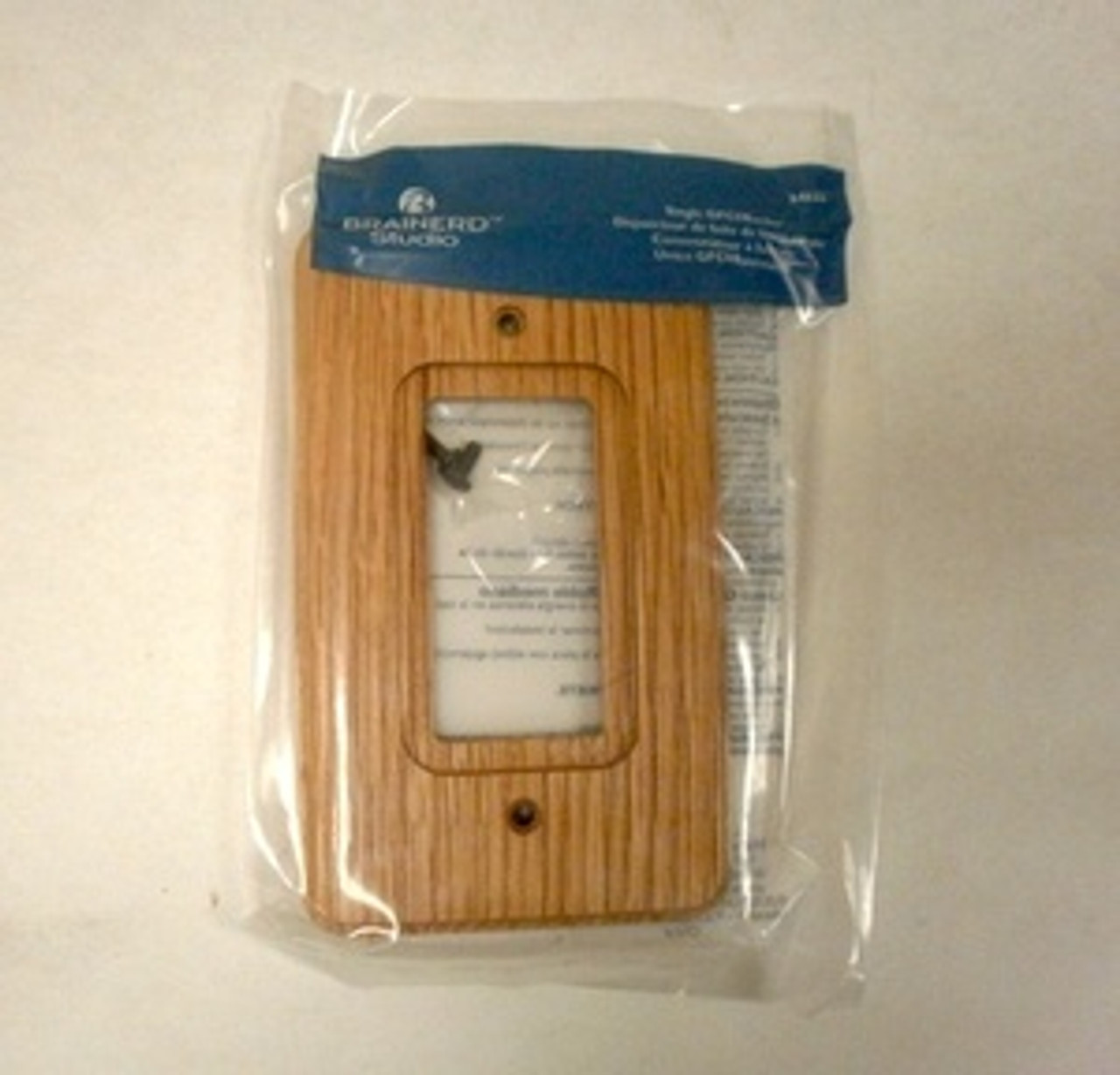 64622 Medium Oak Wood Single GFCI Cover Plate