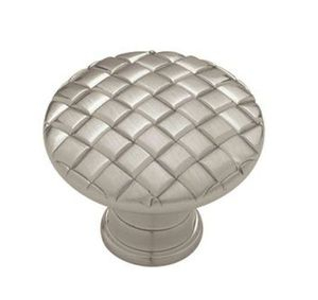 PN0416V-BST  1 1/8" Basket Weave Cabinet Drawer Knob Brushed Satin Nickel