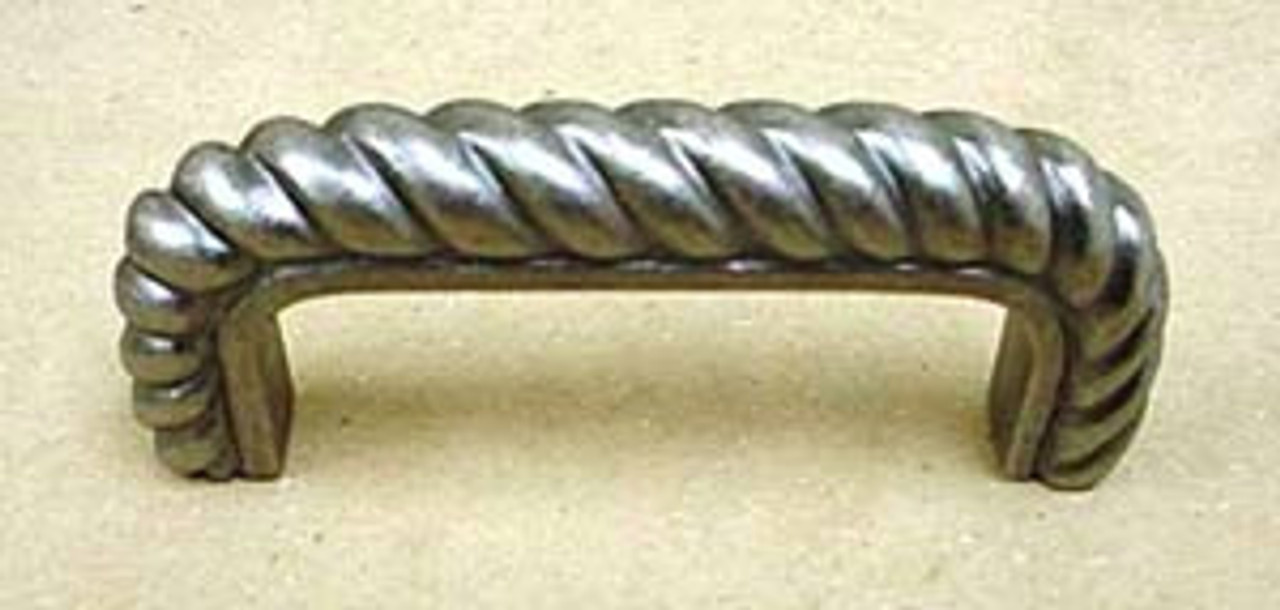 PBF096Y-AP 3" Antique Pewter Coastal Rope Drawer Pull