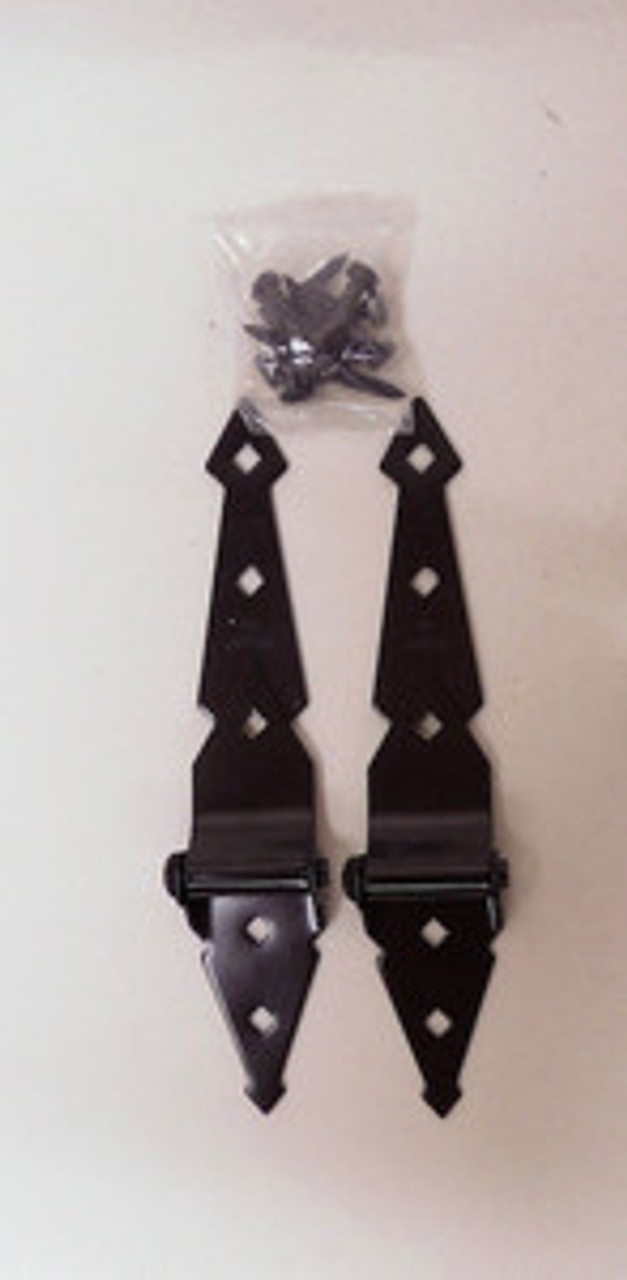 B3030 Heavy Duty Gate Hardware 8" Removable Pin Strap HInges Black 2