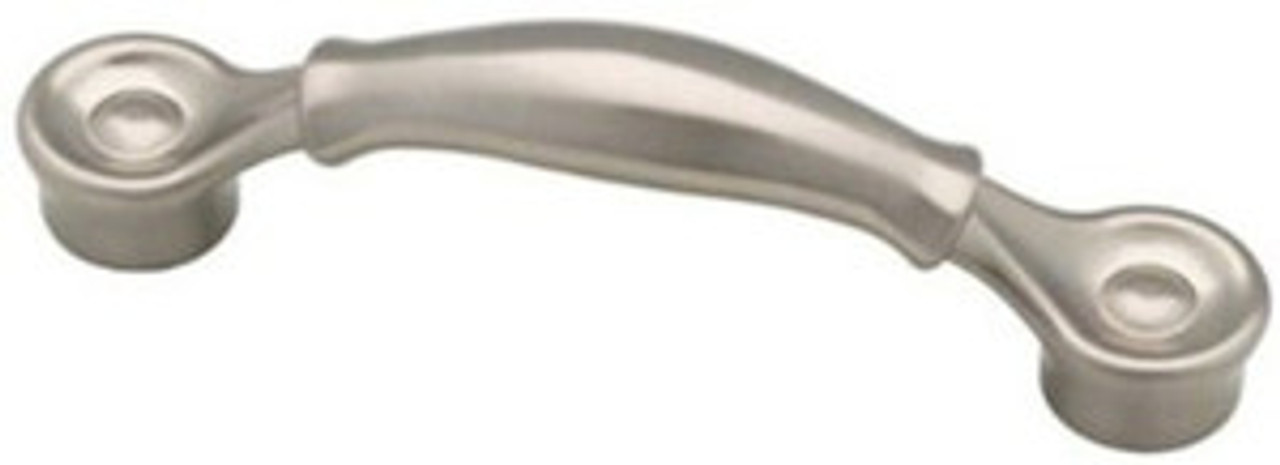 P18029-SN  Dual Mount 3" & 3 3/4" Bell Cabinet Drawer Pull Satin Nickel