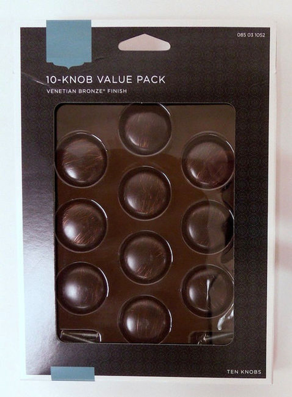 085-03-1052  1 1/4" Venetian Bronze Cabinet Drawer Knob 10 Pack