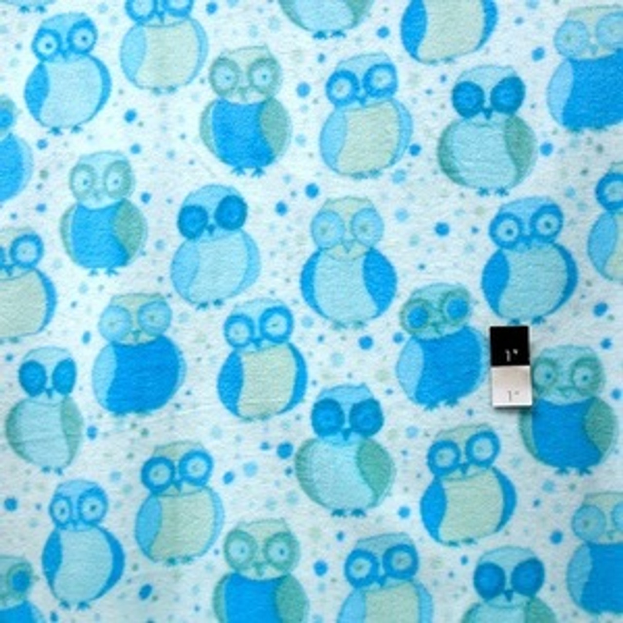 Valori Wells FLVW02 Della Little Owls Ocean Micro Fleece By The Yard