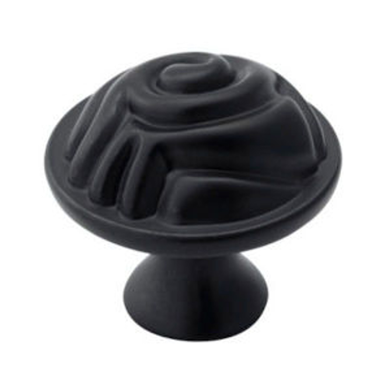 PBF304-FB-C Flat Black 1 3/8" Totem Swirl Cabinet Drawer Knob