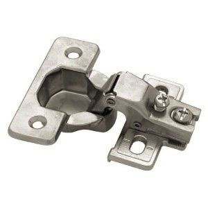 35mm Euro HInge 5/8" Overlay 100° Face Frame Nickel Finish 2 Pack