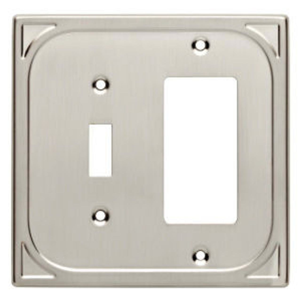 144418 Cambray Brushed Satin Nickel Switch GFCI Combo Cover Plate