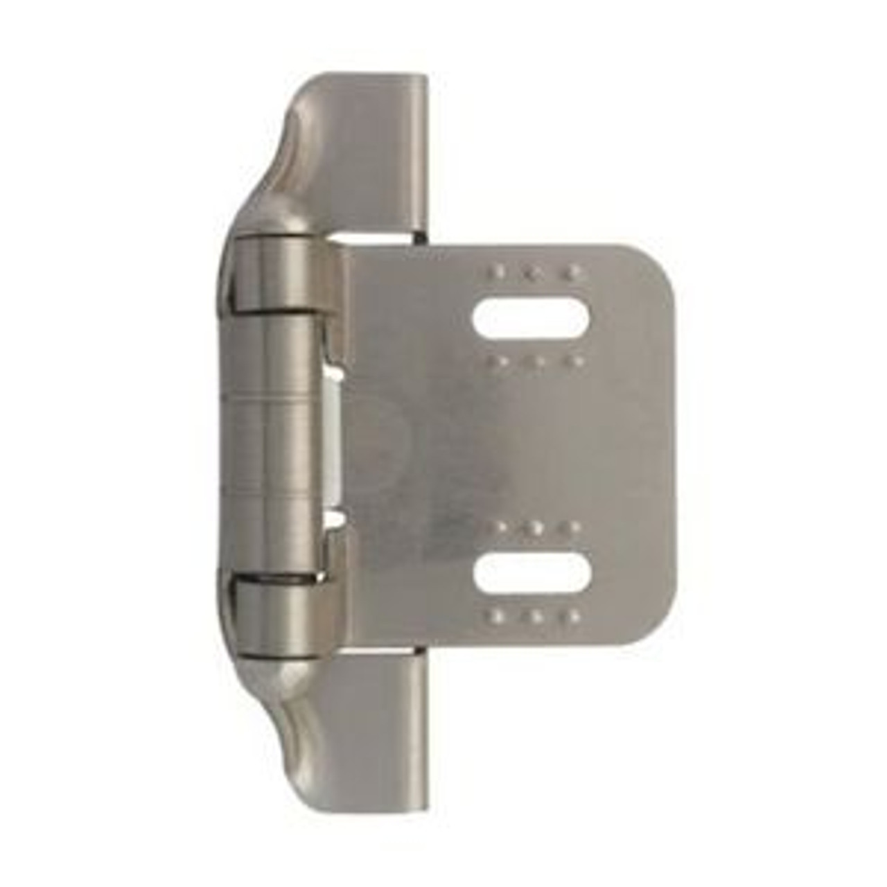 H01911C-SN  Satin Nickel 1/4" Overlay Semi Wrap Hinge 2 Pack