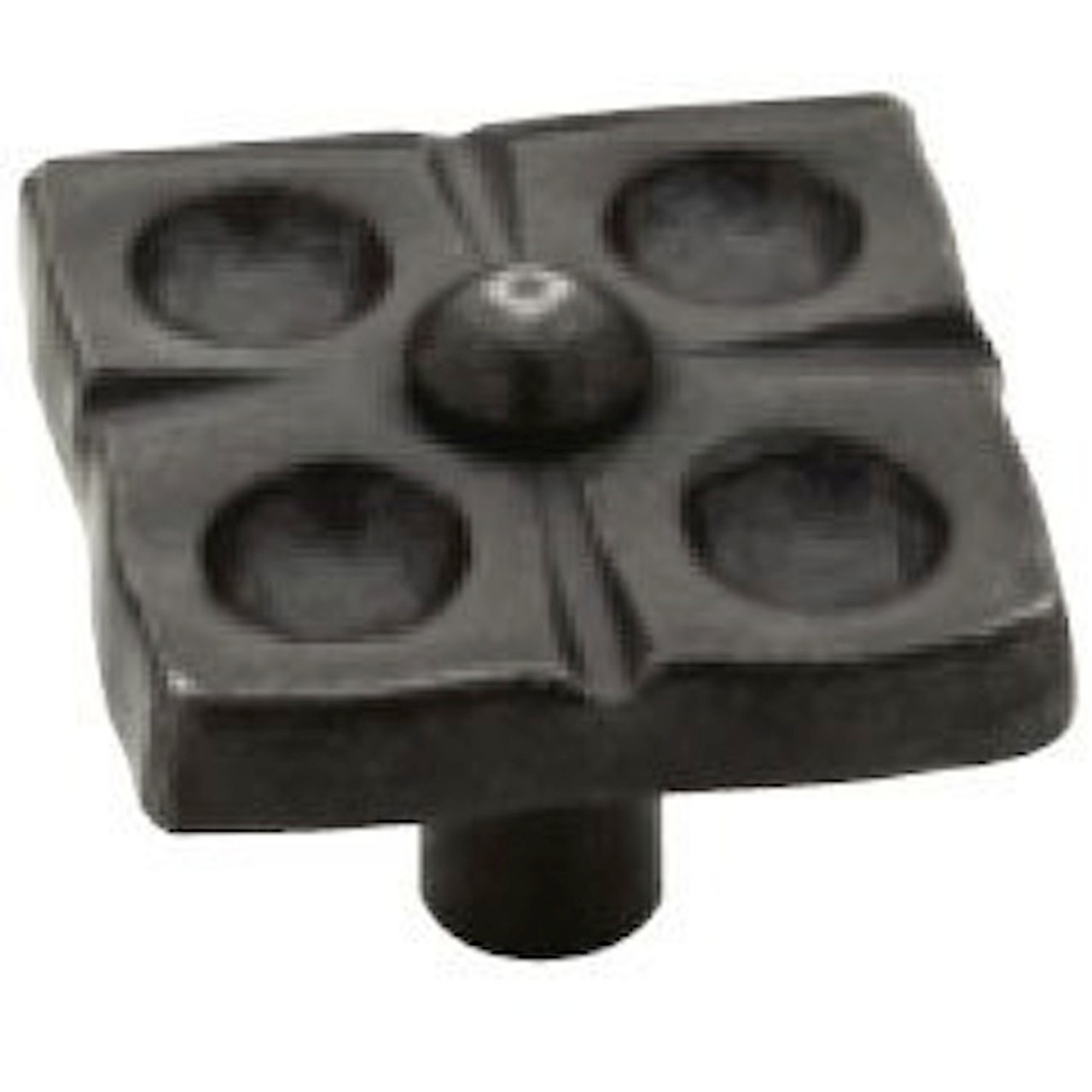 142343 HomeGrown Hardware1 1/2" Wrought Iron Flower Rosette Cabinet Drawer Knob