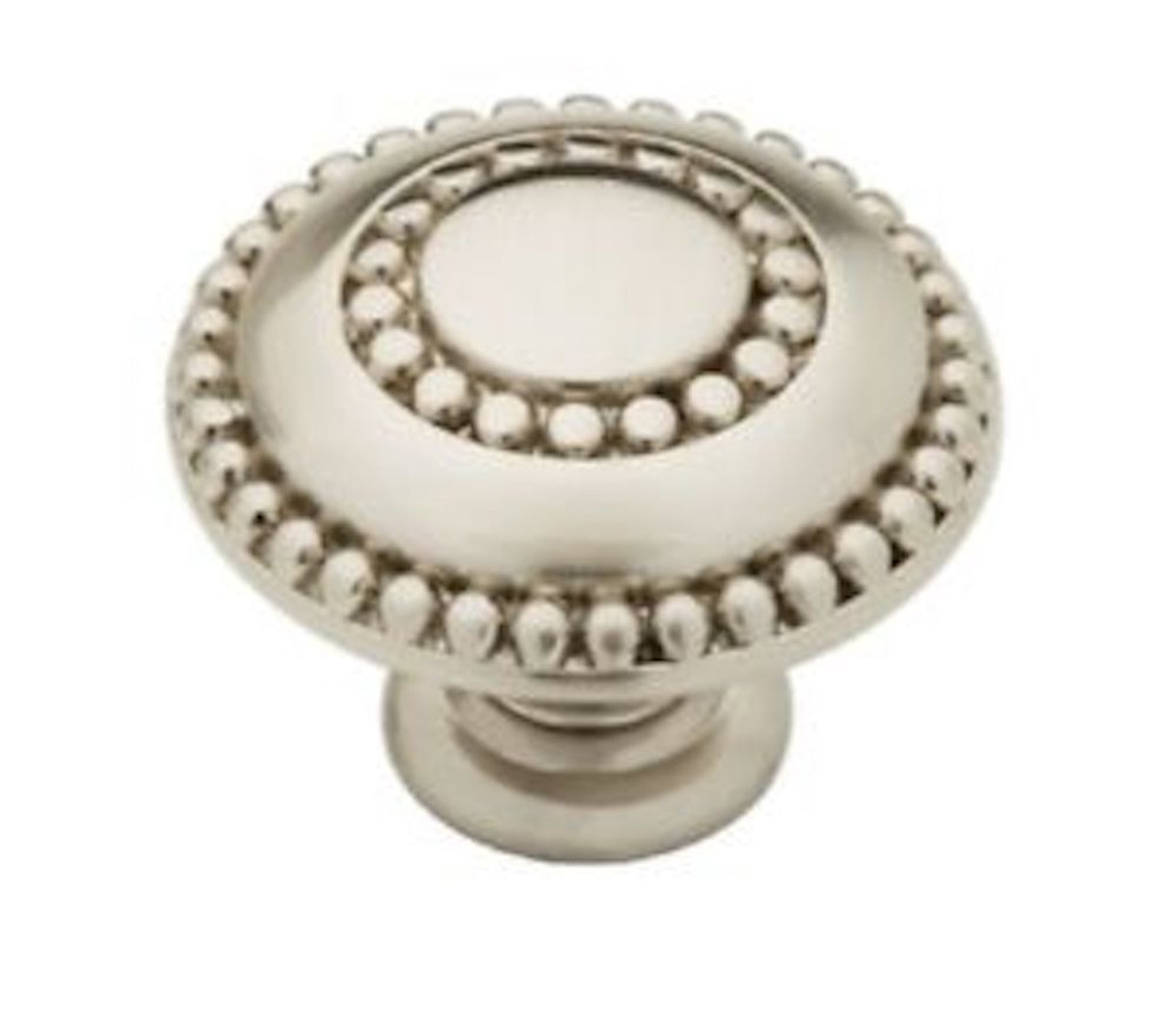 PBF808 SN 1 3/8" Double Beaded Cabinet Drawer Knob Satin Nickel