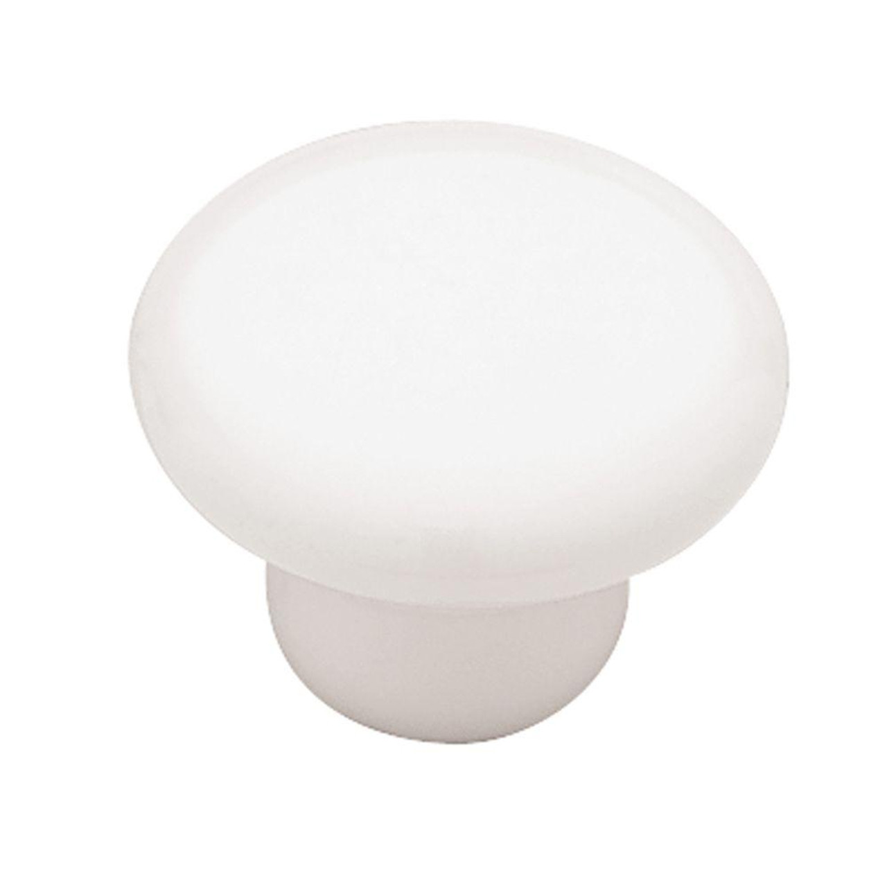 P95710C-W 1" Round White Ceramic Drawer Knob Cabinet Pull