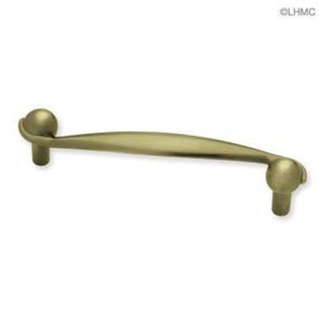 PN0702V-SBA-C Antique Brass 3 3/4" S Ball Style Cabinet Drawer Pull