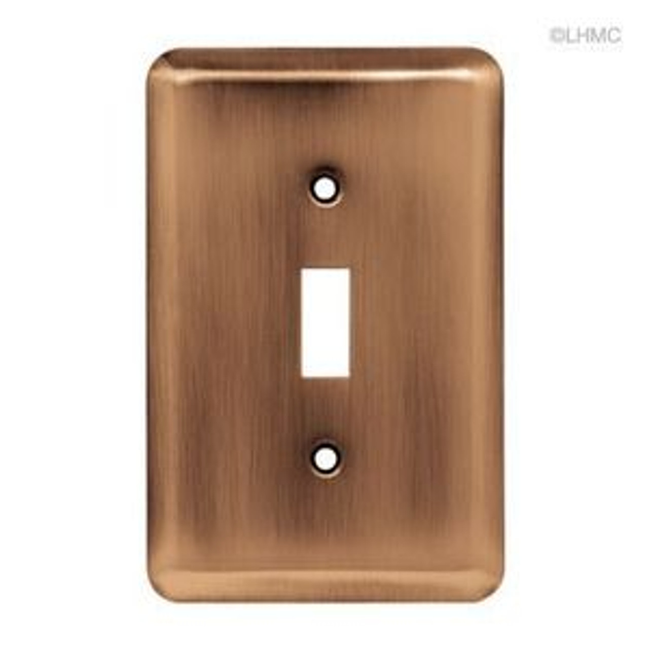 64135 Antique Copper Stamped Single Switch Cover Wall Plate