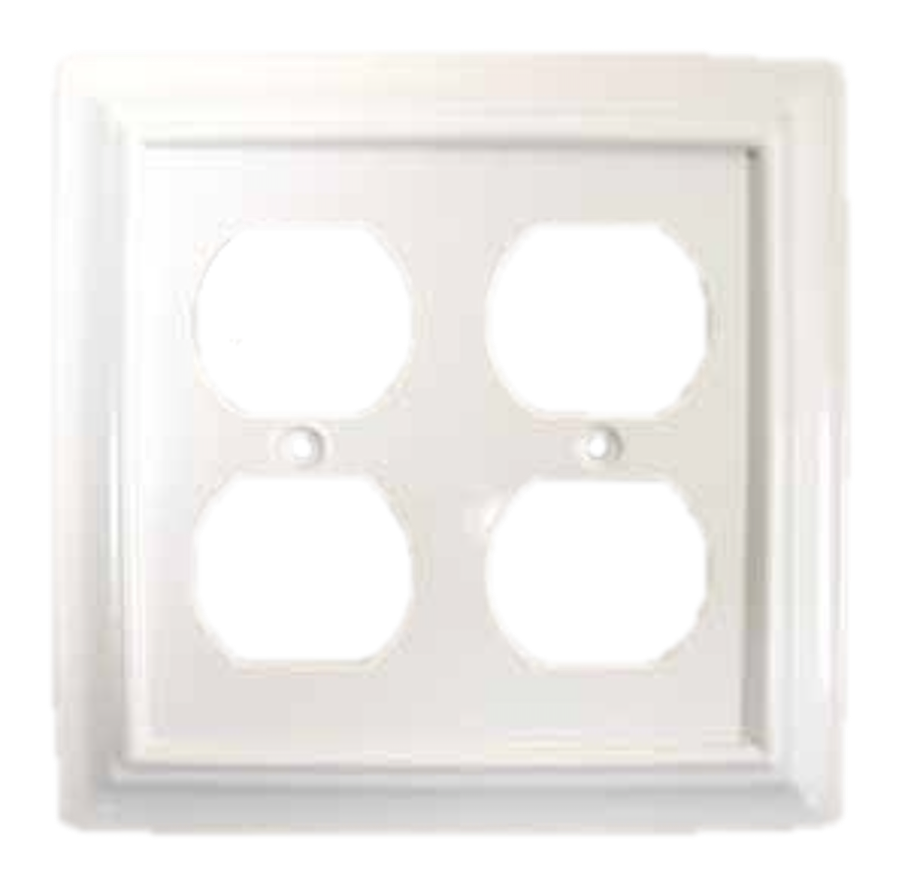 64618 White Architect Double Duplex Cover Plate