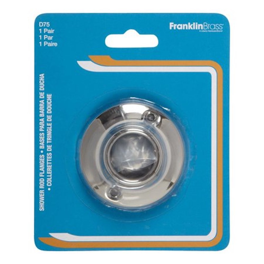 Franklin Brass D75 Shower Curtain Rod Flange For 1" Shower Rods Chrome