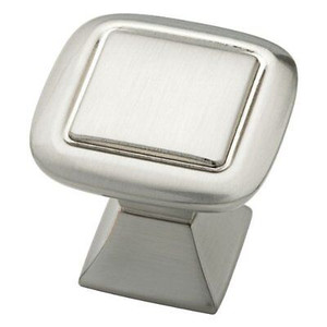 P20327-SN 1 1/4" Square Satin Nickel Cabinet Drawer Pull Knob