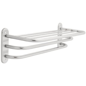 2783PC 24" Towel Shelf w/ 2 Bars Exposed Mount Polished Chrome 2783PC 24" Towel Shelf w/ 2 Bars Exposed Mount Polished Chrome