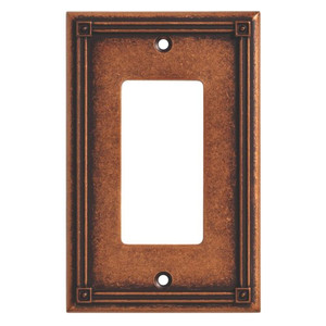135767 Ruston Sponged Copper Single GFCI Switch Cover Plate 135767 Ruston Sponged Copper Single GFCI Switch Cover Plate