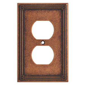 135766 Ruston Sponged Copper Single Duplex Switch Cover Plate 135766 Ruston Sponged Copper Single Duplex Switch Cover Plate