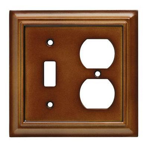 W10770-SDL Brown Architect Single Toggle Switch / Duplex Cover Plate
