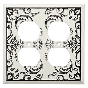 W27112-WW Fairhope White Wash Double Duplex Cover Plate W27112-WW Fairhope White Wash Double Duplex Cover Plate