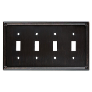 W20196-VBR Ruston Venetian Bronze Quad Switch Cover Plate W20196-VBR Ruston Venetian Bronze Quad Switch Cover Plate