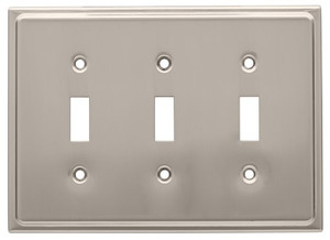 126366 Satin Nickel Country Fair Triple Switch Cover Wall Plate 126366 Satin Nickel Country Fair Triple Switch Cover Wall Plate