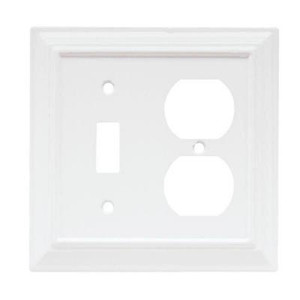 64544 White Architect Single Switch / Duplex Cover