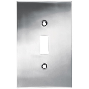 W66896-PC Chrome Concave Single Switch Cover Wall Plate