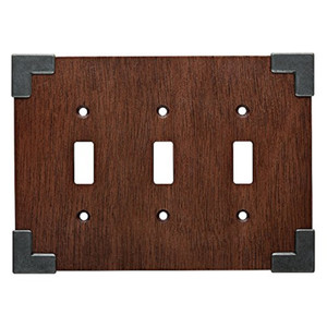 Brainerd W27039-CHS Rowland Triple Switch Cover Plate Charcoal Ebony & Soft Iron Brainerd W27039-CHS Rowland Triple Switch Cover Plate Charcoal Ebony & Soft Iron