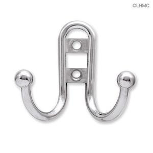 B46115Z-CHR Chrome Double Coat, Hat, Robe Hook w/ Ball End