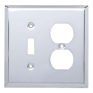 64359 Chrome Stamped Steel Single Switch/Duplex Cover Plate 64359 Chrome Stamped Steel Single Switch/Duplex Cover Plate
